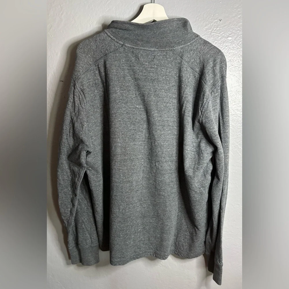 J Crew Knitgoods Mens‎ Quarter Zip Size XL Gray 100% Cotton Pullover.